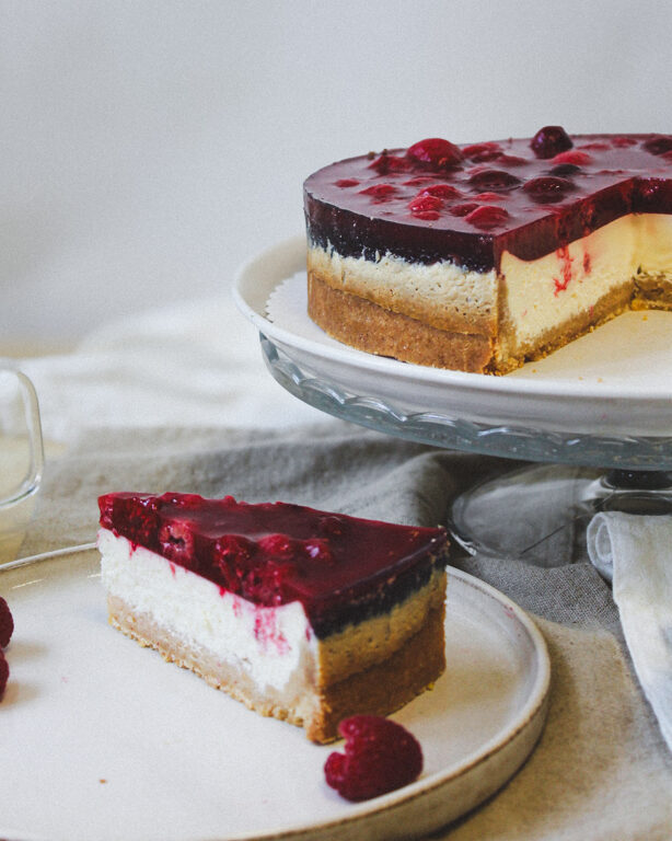 Cheesecake s malinami